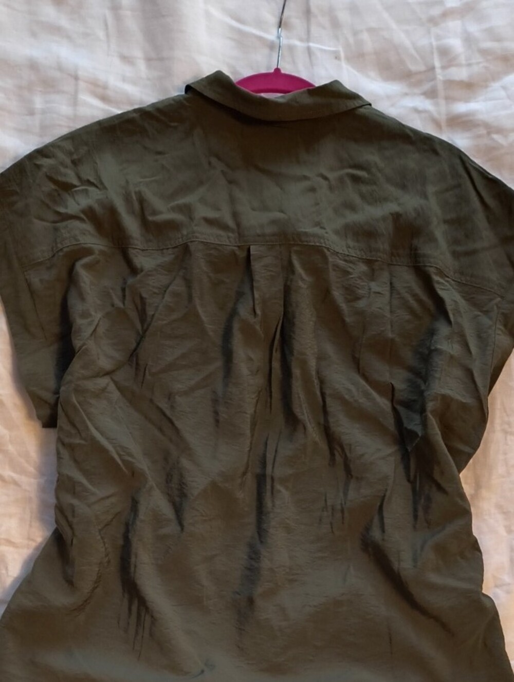 GAP Olive Green Short-Sleeve Utility Shirt - Picture 5 of 5